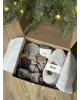 Набір Christmas з круглою косметичкою сірий