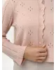 Soft кардиган вкорочений ажурний рожевий