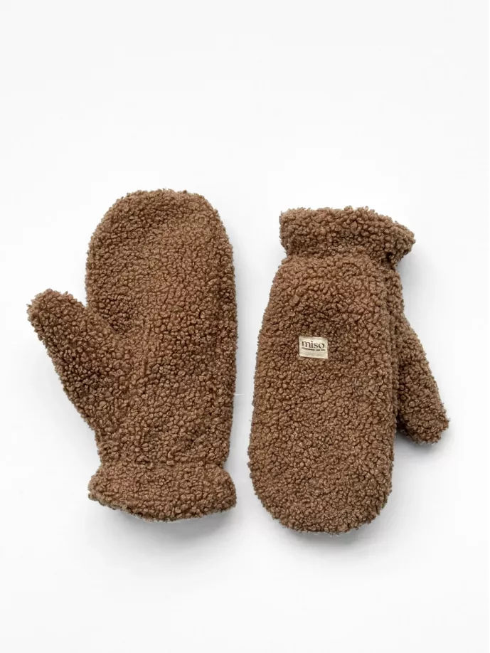 Набір Teddy коричневий колір (хомут та рукавиці)