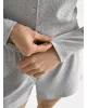 Рібана комплект лонгслів (з гудзиком) та шорти (з гульфіком) сірий