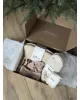 Набір Christmas середня косметичка молочний