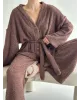 SOFT махра Кофта на гудзиках коричнева
