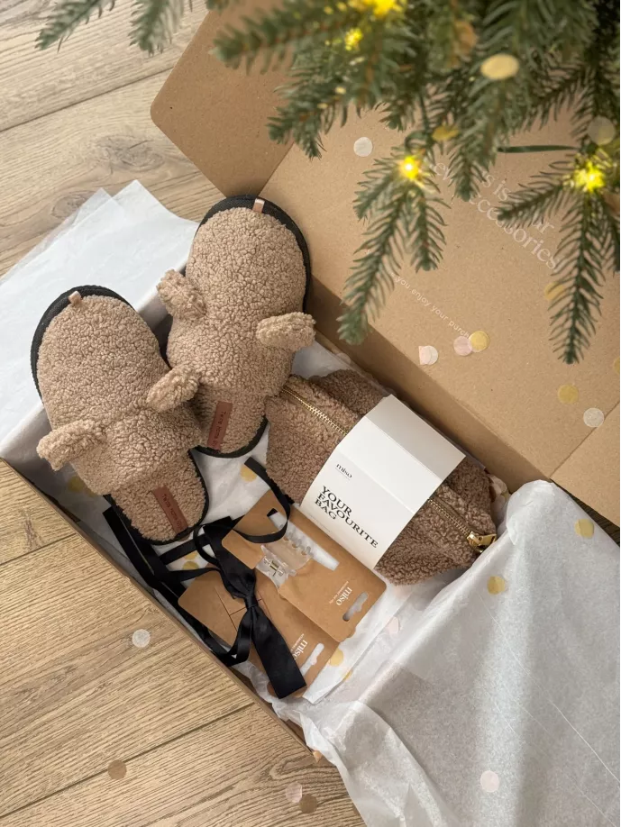 Набір дитячий Teddy з капцями коричневий