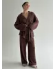 SOFT махра Кофта на гудзиках коричнева