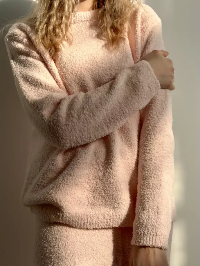 Soft в’язана кофта пудрова
