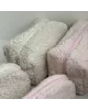 Косметичка хмарка середня квадрат сіра з сірою застібкою