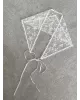 Косинка біла мереживна квіти на зав'язках