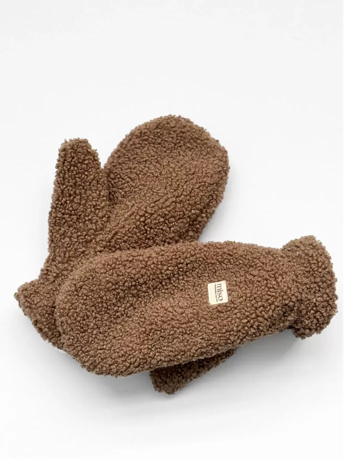 Набір Teddy коричневий колір (хомут та рукавиці)
