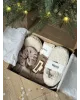 Набір Christmas з круглою косметичкою молочний
