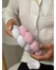 Обруч об'ємний махровий рожевий