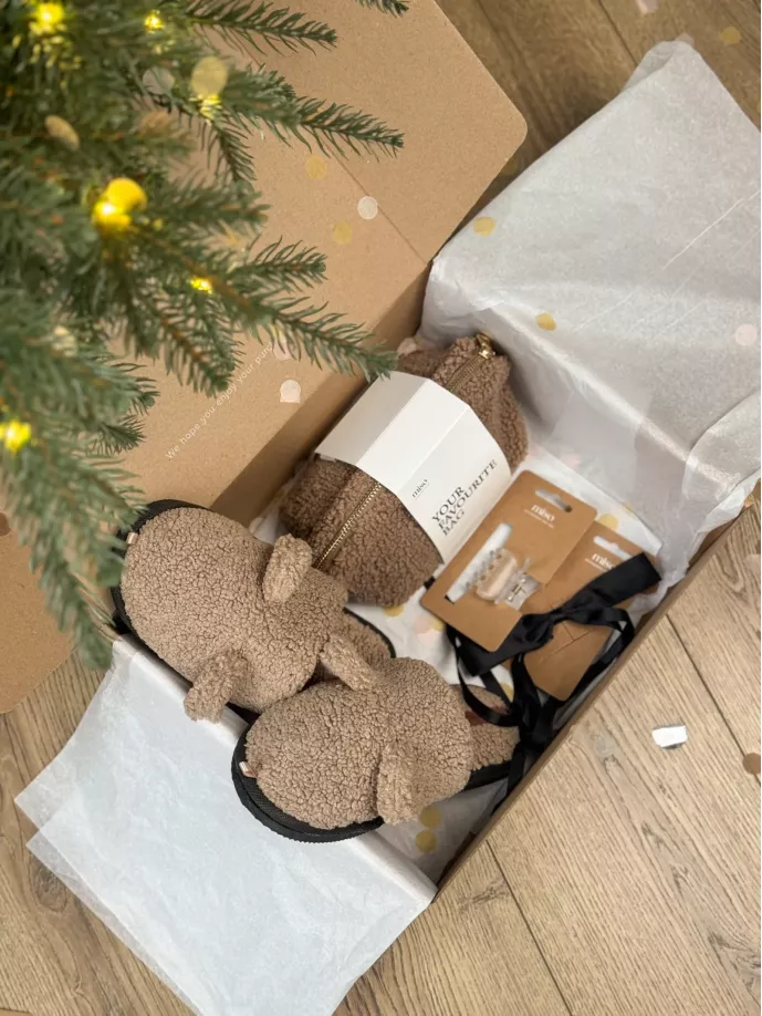 Набір дитячий Teddy з капцями коричневий