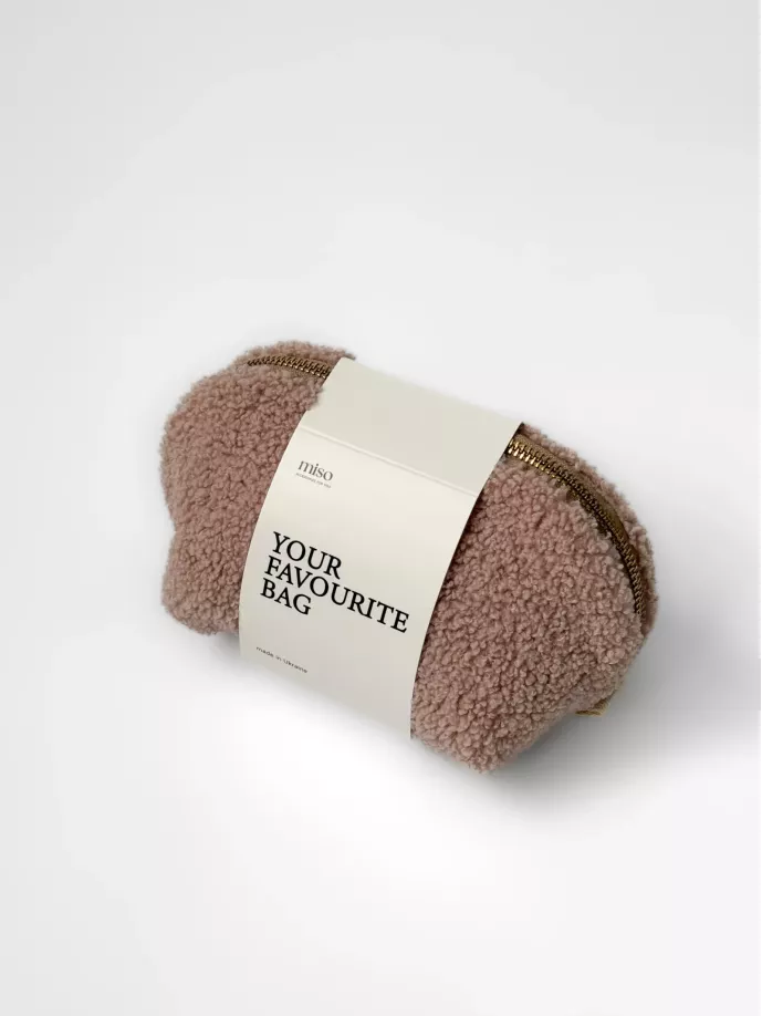 Косметичка TEDDY кольору пудра мала