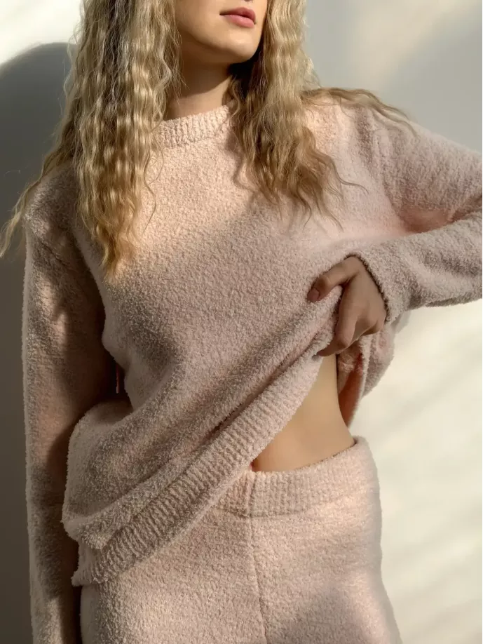 Soft в’язана кофта пудрова