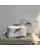 Косметичка стиль шанель середній квадрат вельвет біла