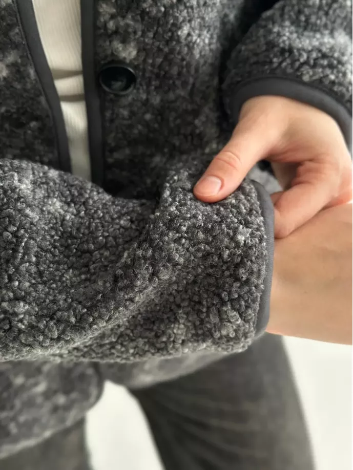 Куртка Teddy плюш демісезонна графіт