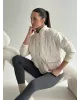 Куртка стьобана бомпер молочна onesize