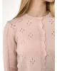 Soft кардиган вкорочений ажурний рожевий