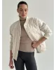 Куртка стьобана бомпер молочна onesize