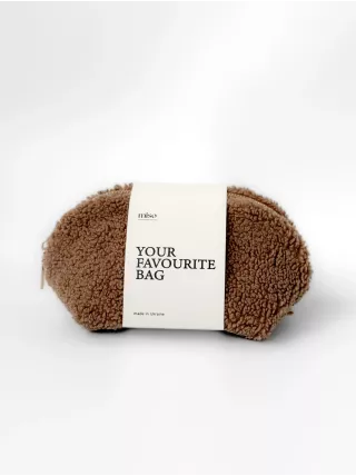 Косметичка TEDDY коричневого кольору мала