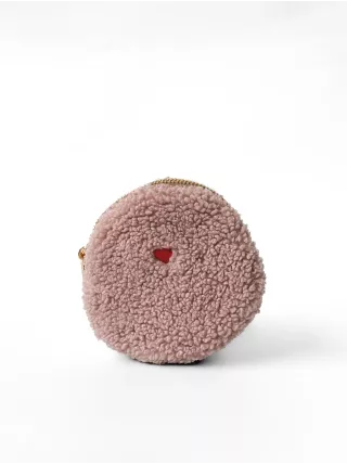 Косметичка TEDDY LOVE пудрового кольору круг