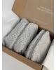 Косметичка хмарка середня трикутник сіра з сірою застібкою