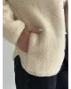 Куртка Teddy плюш демісезонна молочна