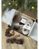 Набір Christmas з круглою косметичкою коричневий