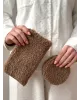 Косметичка TEDDY коричневого кольору круг