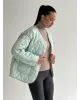 Куртка стьобана у квітку біла onesize