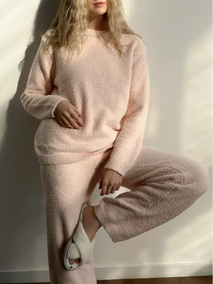 Soft в’язана кофта пудрова