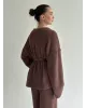 SOFT махра Кофта на гудзиках коричнева