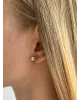 Сережки цвях з камінцем