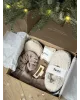 Набір Christmas з круглою косметичкою молочний