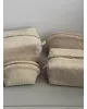Набір косметичок TEDDY бежового кольору (4 шт.)
