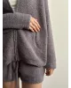 Soft в'язана кофта на блискавці графіт,