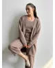 Soft топ вʼязаний пухнастий коричневий