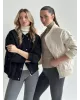 Куртка стьобана бомпер молочна onesize