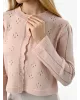 Soft кардиган вкорочений ажурний рожевий