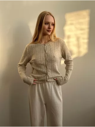 Кардиган бавовна на ґудзиках світло сірий