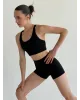 Yoga топ з перехресними бретелями чорний