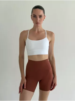 Yoga топ з борцівською спинкою білий