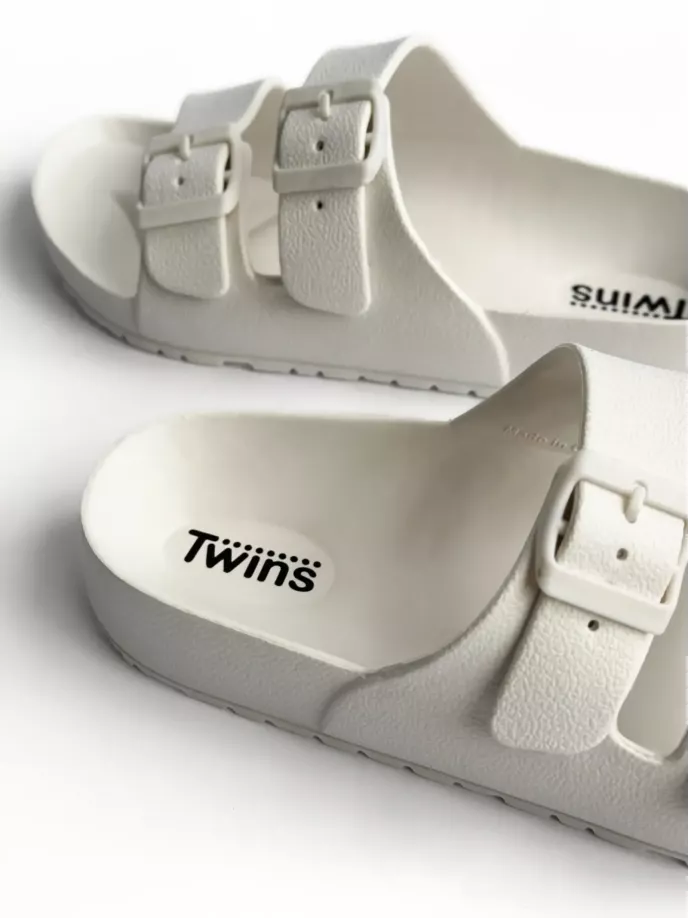 Twins капці пляжні та вуличні з регуляторами білі