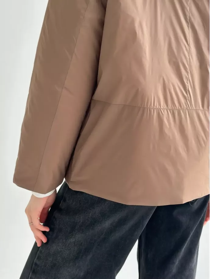 Куртка демісезонна на кнопках коричнева “onesize”