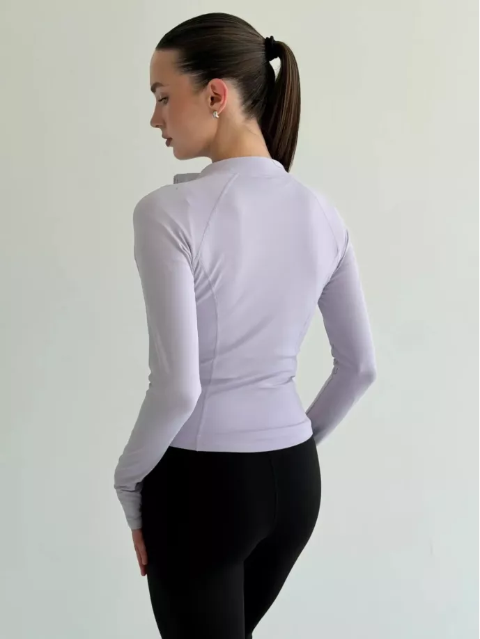 Yoga кофта на блискавці лавандова
