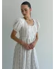 Сукня на ґудзиках муслін квітка троянда рожева з бежевим візерунком
