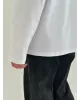 Лонгслів з білим кантом білий, onesize