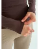 Yoga лонгслів коричневий