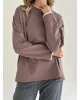 Лонгслів з білим кантом капучино, onesize
