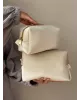 Косметичка мала велюр молочна