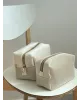 Косметичка середня велюр молочна